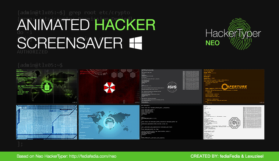 Neo HackerTyper Screensaver for Windows