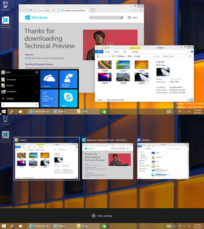 Windows 10 Technical Preview - Build 9841 by fediaFedia on DeviantArt