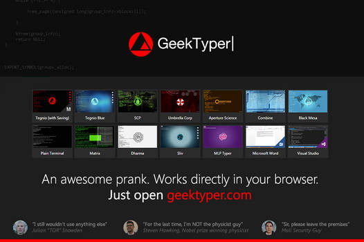 [web-app] GeekTyper+ - An Awesome Hacking Prank