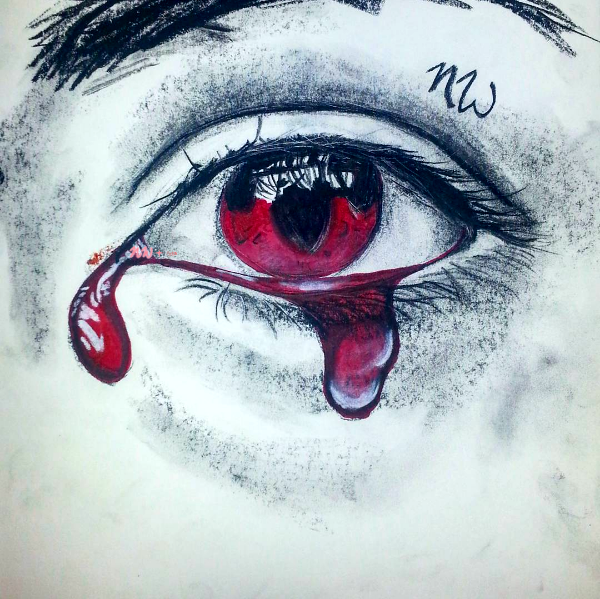Crying Blood - Charcoal by NorthwestPurity on DeviantArt
