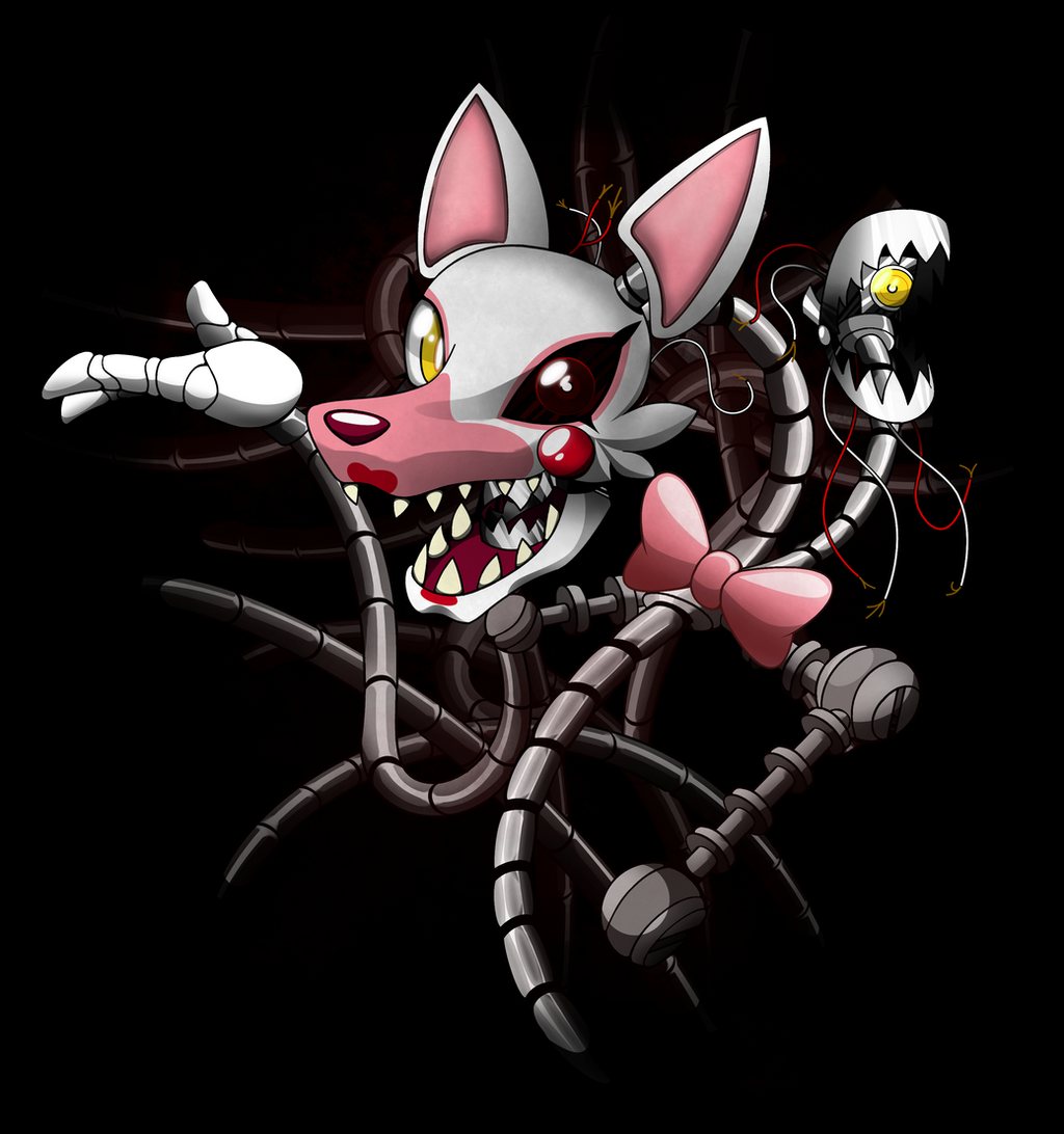 Name: Mangle --- Age: Unknown --- Gender: Female --- Description: A mangled pink and whit...