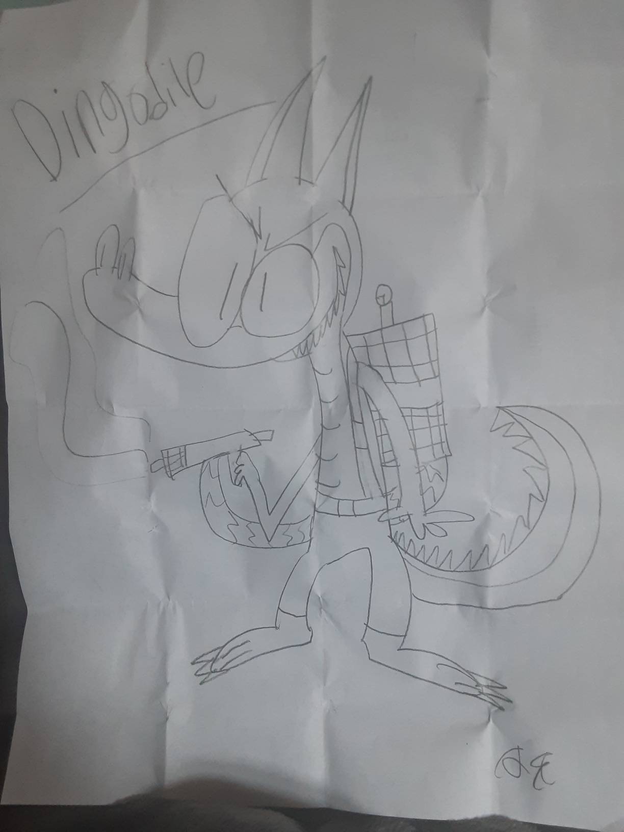 Dingodile (paper doodle)