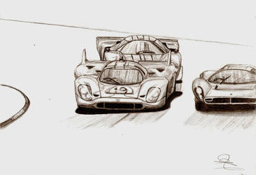 Porsche 917 and Ferrari P4