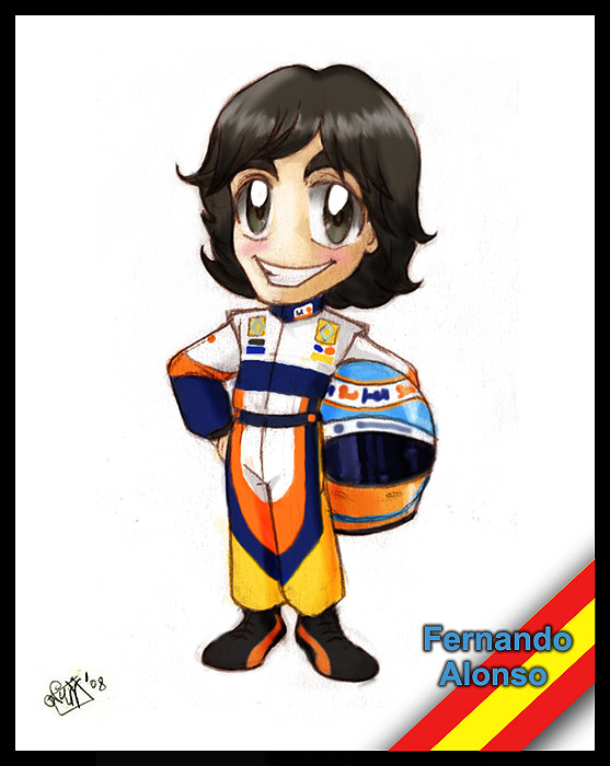 F1 chibis- Fernando Alonso