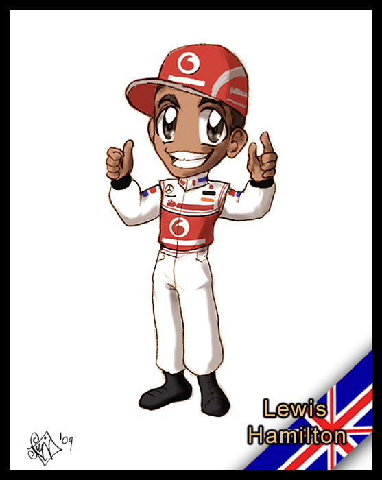 F1 chibis- Lewis Hamilton