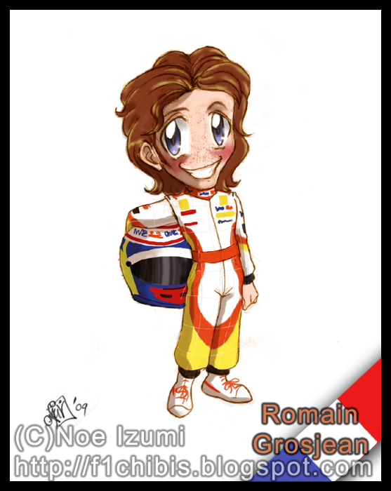 F1 chibis- Romain Grosjean