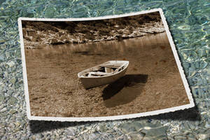 Boat and Palagruza island