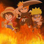 Luffy, Ichigo and Naruto