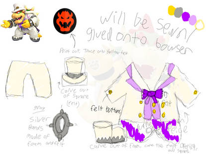 Wedding Suit Bowser Build a Bear concept art