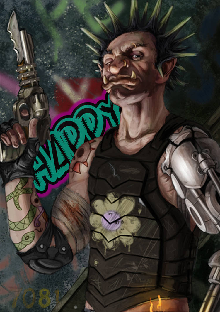 Shadowrun Ork - Sprawl Ganger by Oekie1337 on DeviantArt