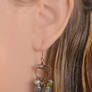 Multi-Gemstone antique copper earrigns