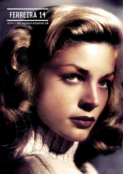 Lauren Bacall Colorized