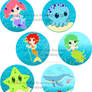 Mermaid Stickers for Medibadge