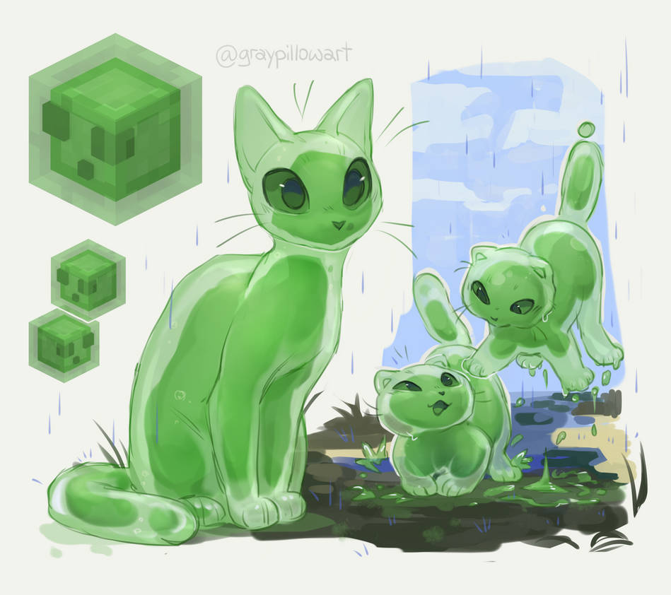 slime cats by GrayPillow on DeviantArt