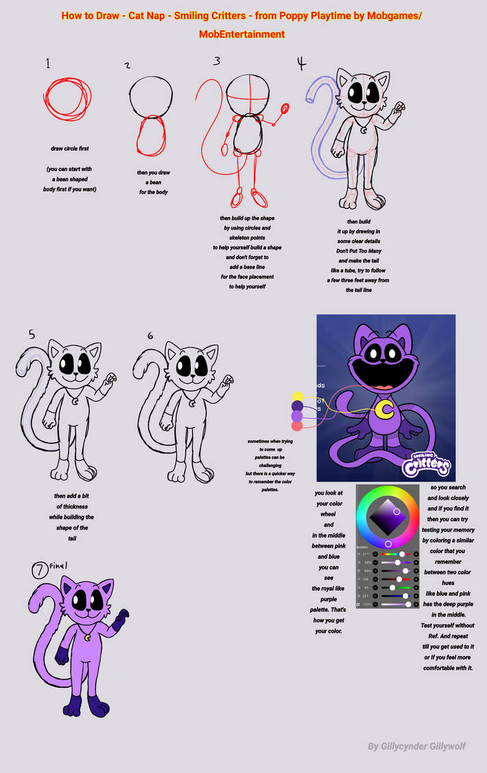 How To Draw Cat Nap by gillycynder13 on DeviantArt