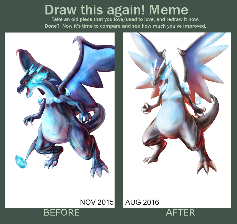 Draw this again! - Pokemon Mega Charizard X