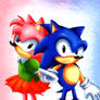 Classic Sonic and Rosy ~