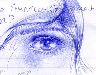 Biro eye doodle