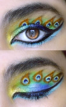 Peacock eye make-up remake