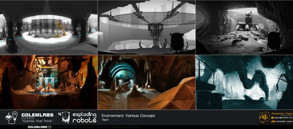 Exploding Robots | Concept Environment Various by atapin on DeviantArt