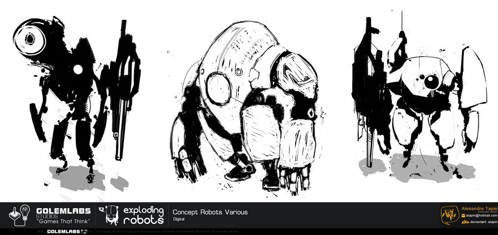 Exploding Robots | Concept Robot - Various by atapin on DeviantArt
