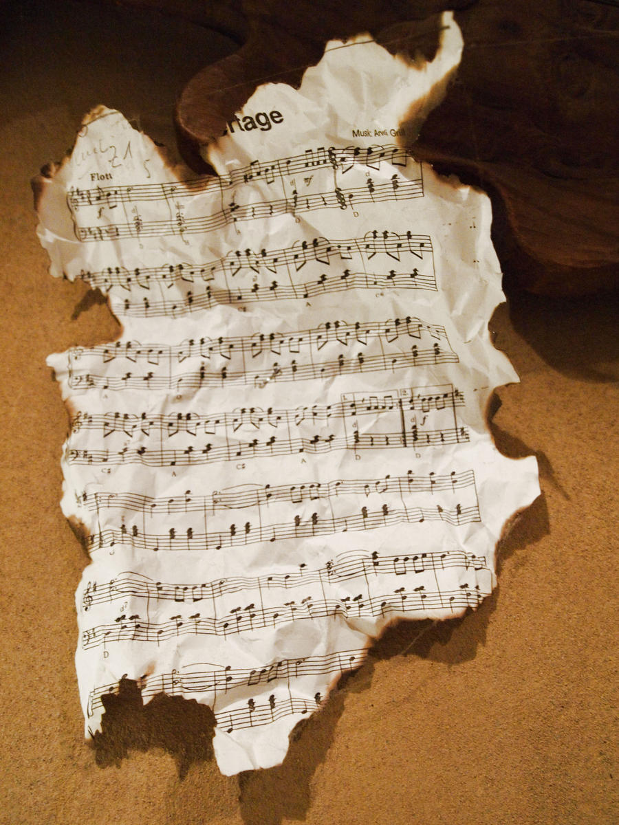 Burned Music Sheet