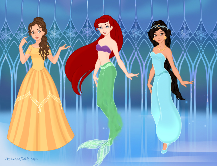 Snow-Queen-Scene-Azaleas-Dolls -Disney princesses2 by Aranel125 on