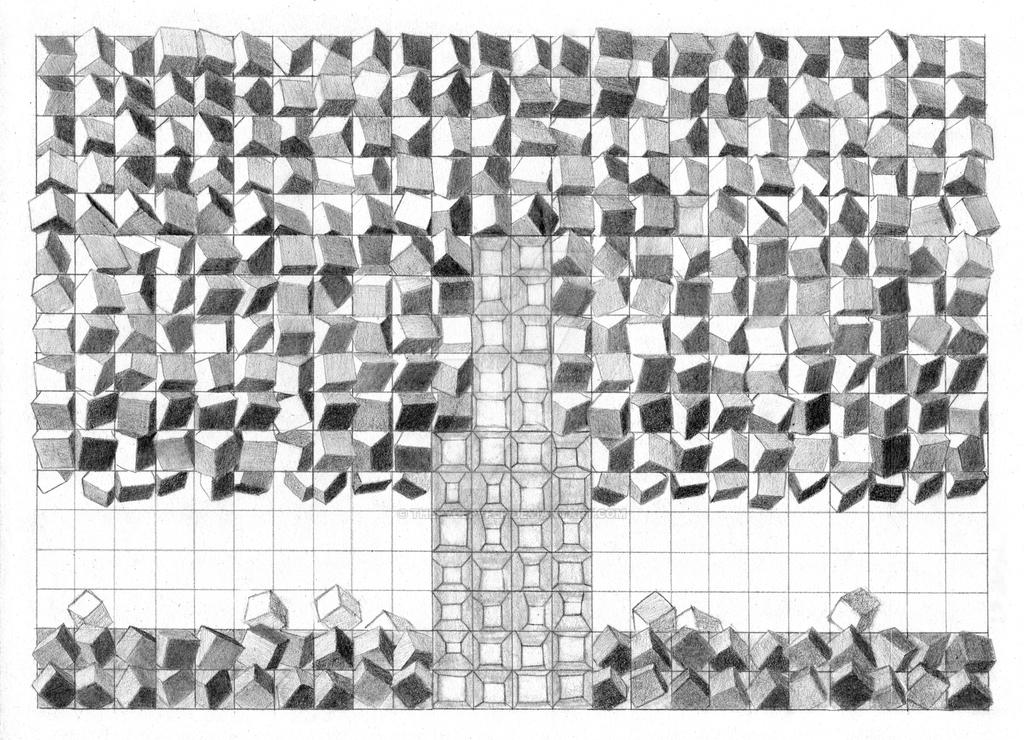 Cube Tree Drawing The Cube Tree by ThePydePyper on DeviantArt