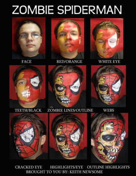 Zombie Spiderman Step by Step