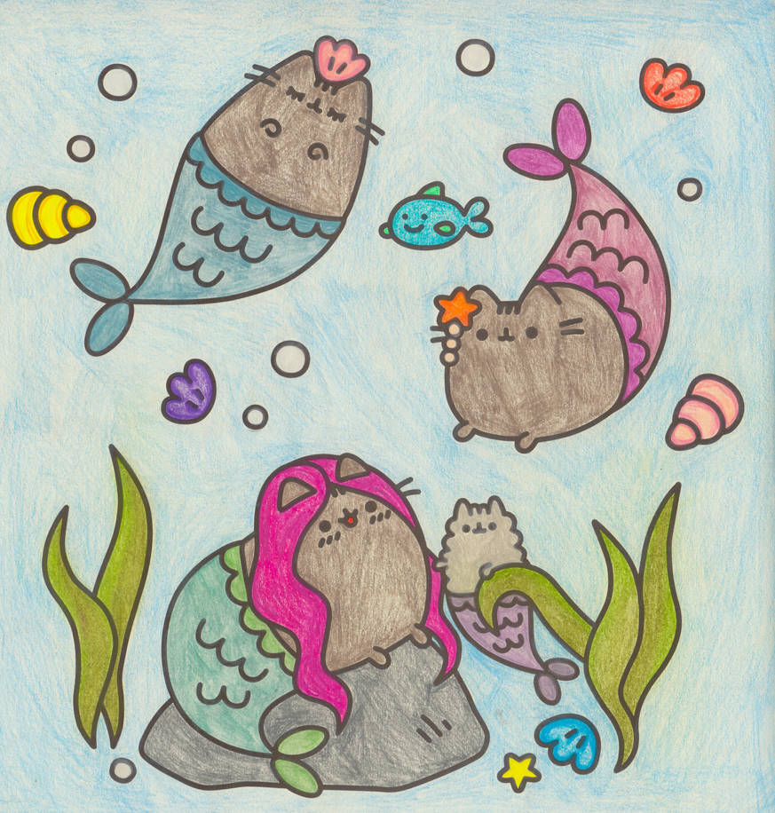 Pusheen Mermaids By AmiliaBlack On DeviantArt pusheen-mermaids-by-amiliablack-on-deviantart