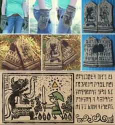 Legend of Zelda: The Wind Waker Knit Mittens by kateknitsalot