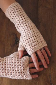 Pink Fingerless Mittens