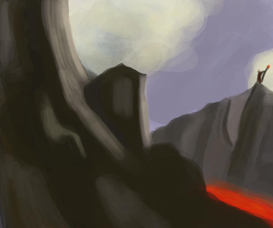 Speed Paint 010 Cliffs and Lava