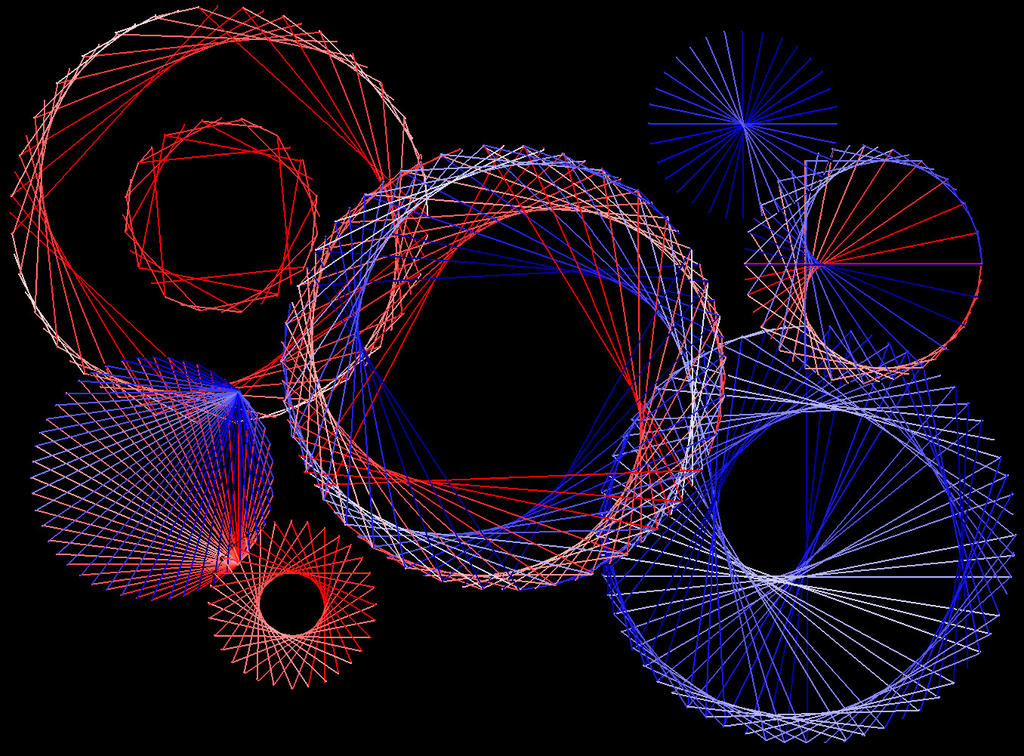 Digital string art circles by terhesati on DeviantArt