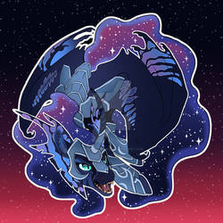 Nightmare Moon Button Design.