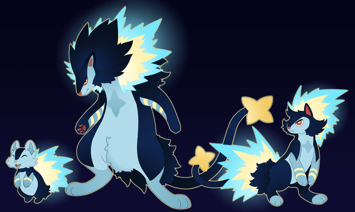 Typhlosion Luxray Evolution Line Commission by TurnipStewdios on DeviantArt