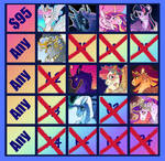 MLP Adoptable Grid Princesses x Random CLOSED! by TurnipStewdios