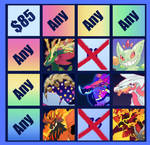 Pokemon Fusion Adoptable grid 5. CLOSED by TurnipStewdios