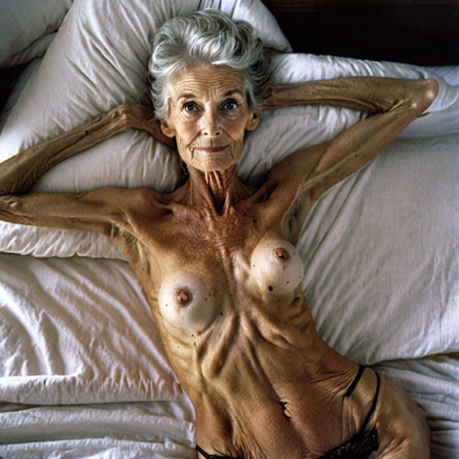 skinny granny spreading Very skinny granny in bed spreading nude tits tiny by johnjayl on DeviantArt