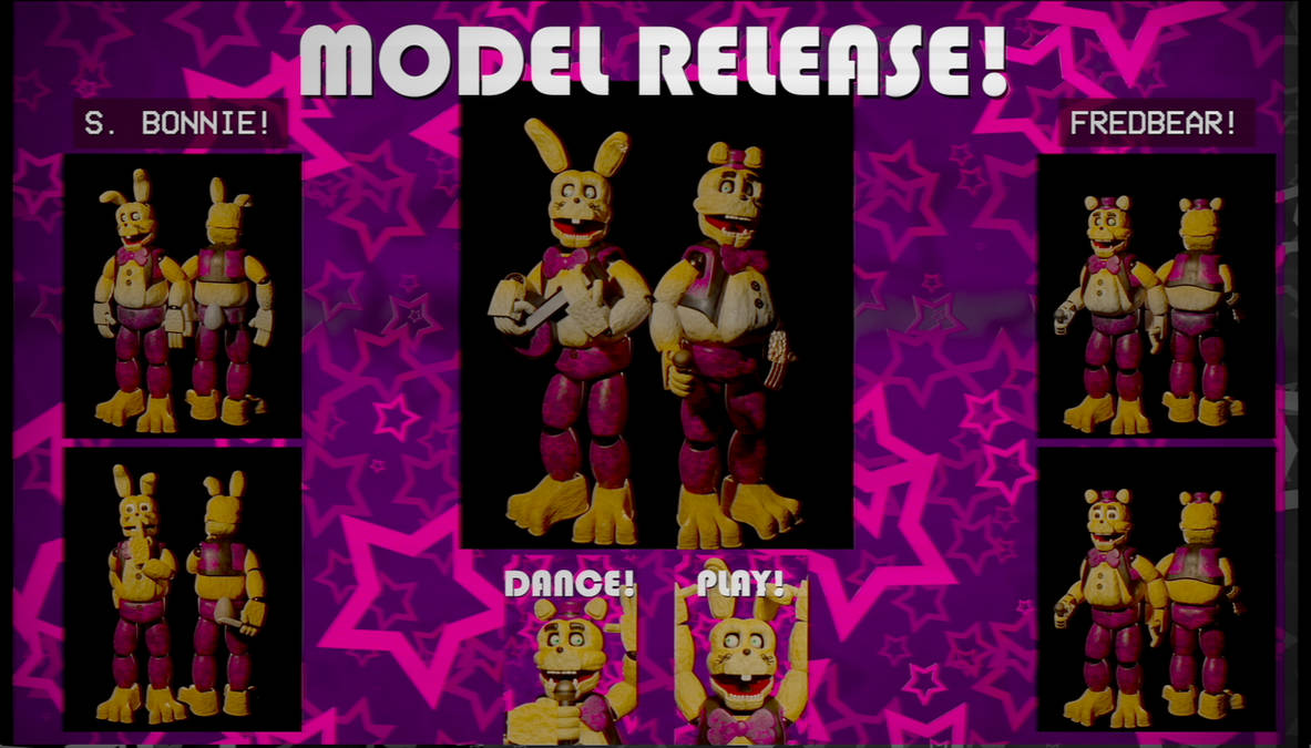 Springbonnie Custom Stylized Fredbear and Springbonnie Model Release by SomeGuyProductions ...