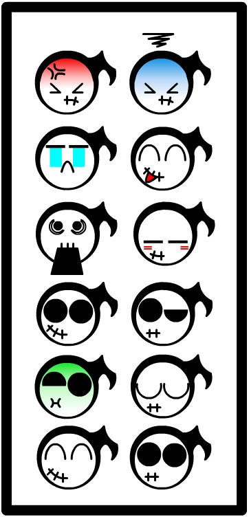 Grumpy Chibi Faces Grim Chibi faces by Jokerjack350 on DeviantArt