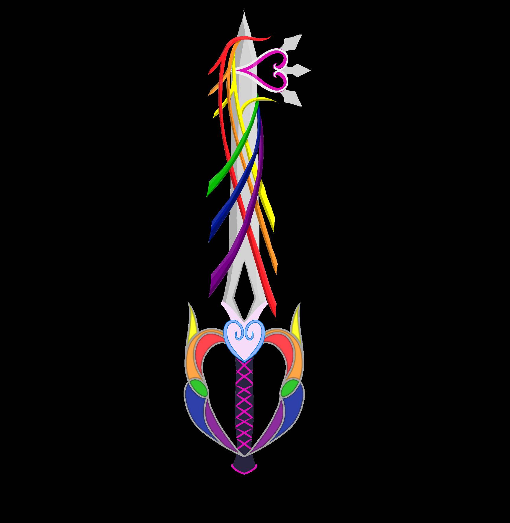 rainbow sparkle keyblade by daisybloommuas on DeviantArt
