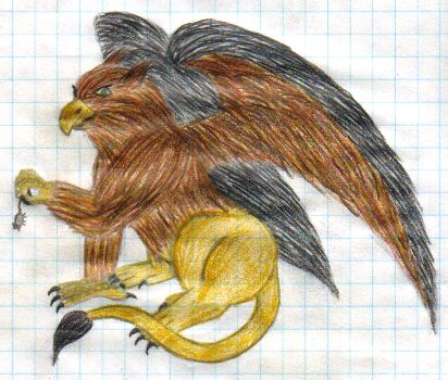 Gryphon and mouse coloured