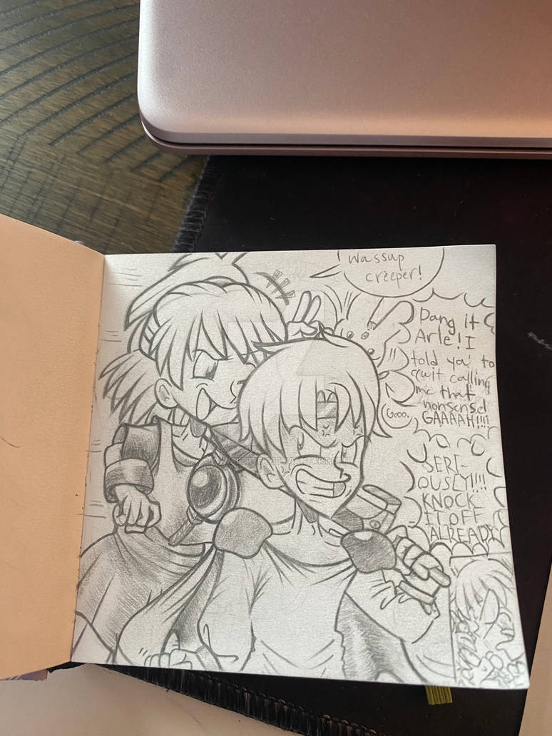 Arle bugging Shezo by Kawaiibrybry on DeviantArt