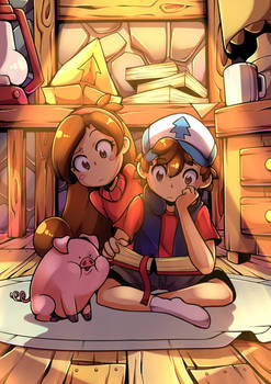 The Mystery Twins ~ feat Waddles - Gravity Falls