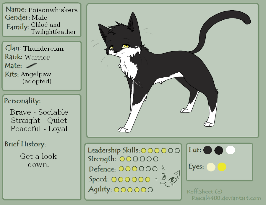 Poisonwhiskers Charactersheet - OC Warriors