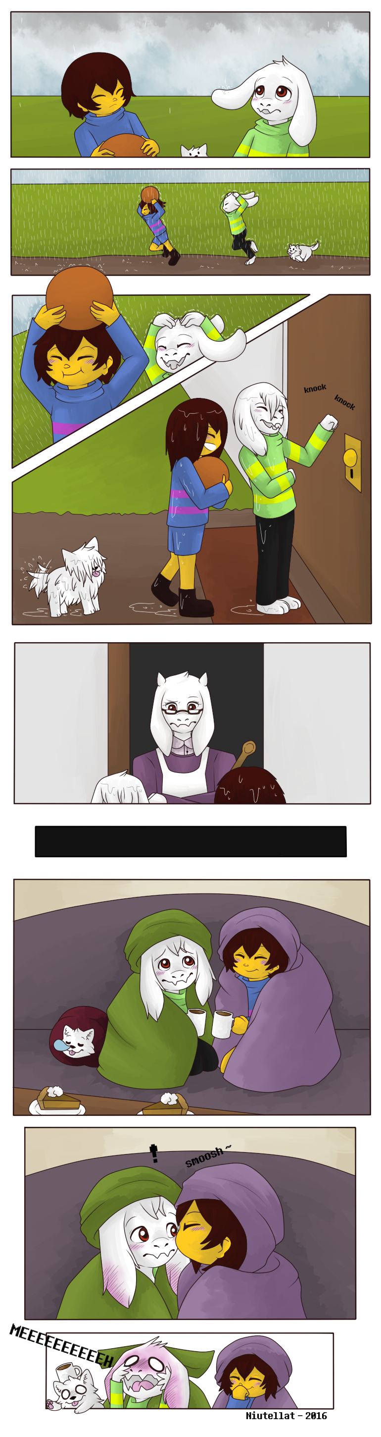 Undertale Comic - Rainy Day - Asriel x Frisk