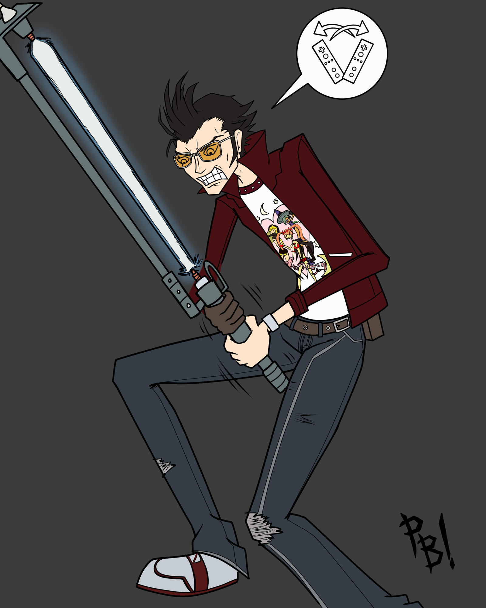 Travis Touchdown by ProfanityBeaver on DeviantArt