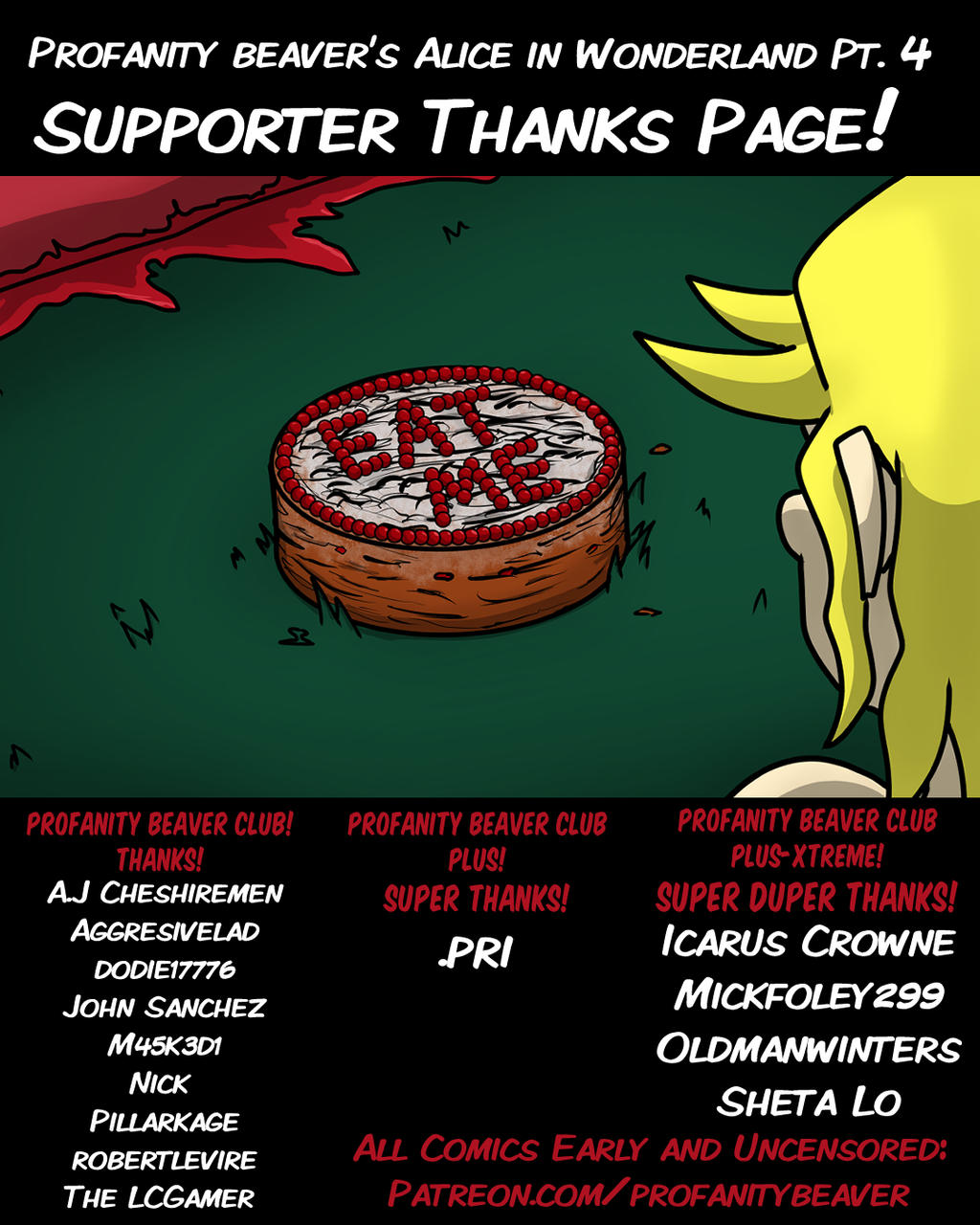 Alice Beaver Alice in Wonderland Supporter Thanks! by ProfanityBeaver on DeviantArt