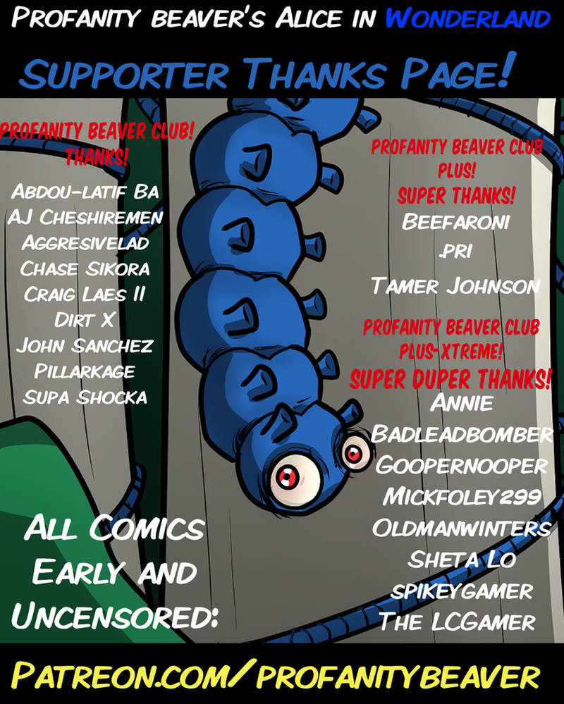 Alice Beaver Alice in Wonderland Supporter Thanks! by ProfanityBeaver on DeviantArt
